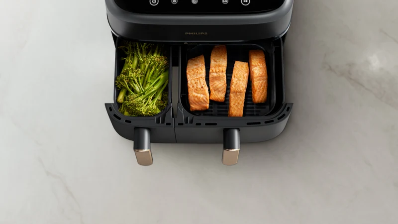 Philips Series 3000 Dual Basket Airfryer XXL Black/Copper