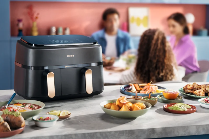 Philips Series 3000 Dual Basket Airfryer XXL Black/Copper