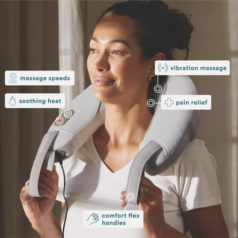 Homedics Vibration Neck Massager With Heat Grey