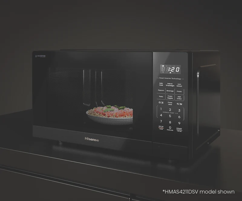Hisense 42L 1100W Inverter Microwave Dark Stainless Steel