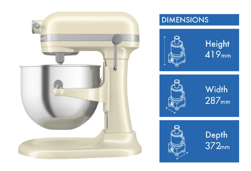KitchenAid 6.6L Bowl Lift Stand Mixer Almond Cream