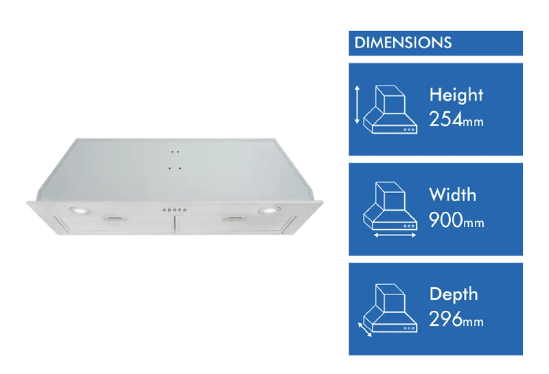 Solt 90cm Undermount Rangehood, Stainless Steel