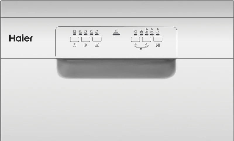 Haier 300 Series 45cm Compact Freestanding Dishwasher, Silver