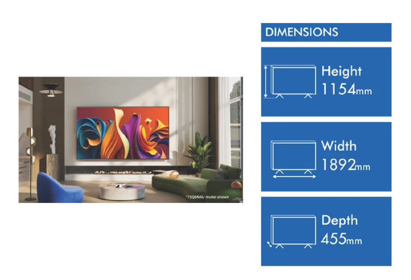 Hisense 85" Q6NAU 4K QLED Smart TV 24