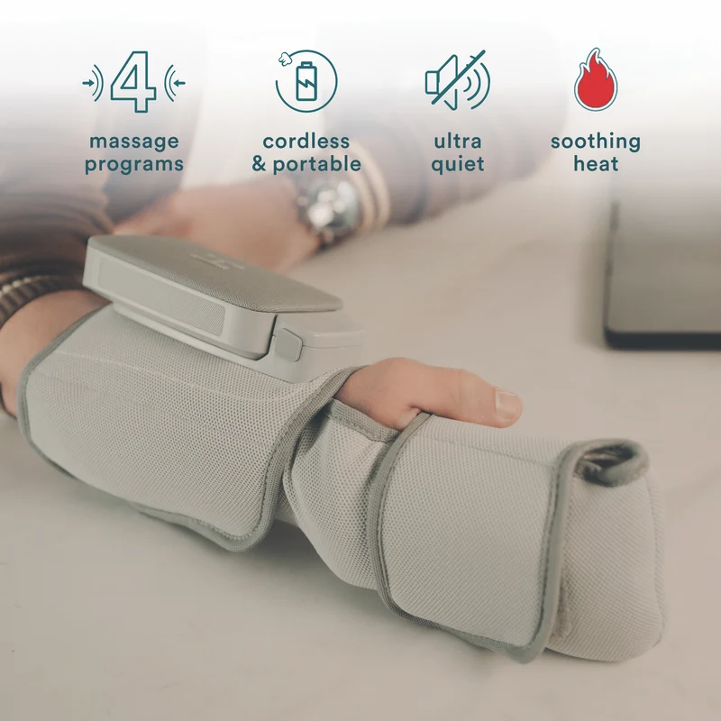 Homedics Modular Hand And Wrist Compression Wrap + Controller Light Grey