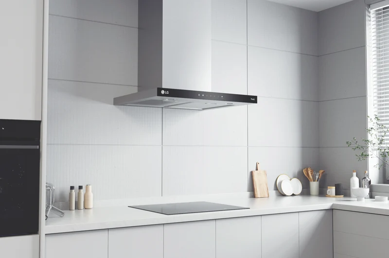 LG 60cm T-Shape Rangehood with ThinQ Auto, Stainless Steel