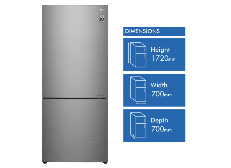 LG 420L Bottom Mount Refrigerator