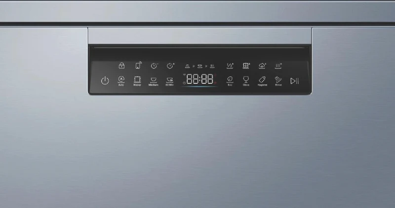 Haier 600 Series Freestanding Dishwasher, Steam, Satina