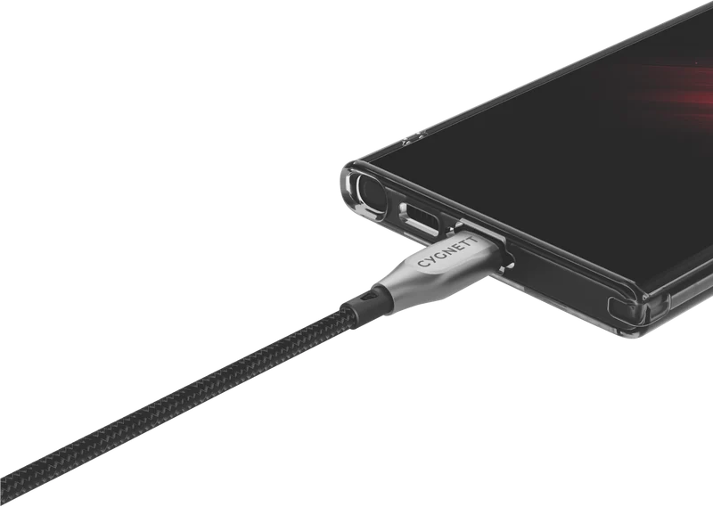 Cygnett 50cm USB 2.0 Armoured braided USB C/USB C Black