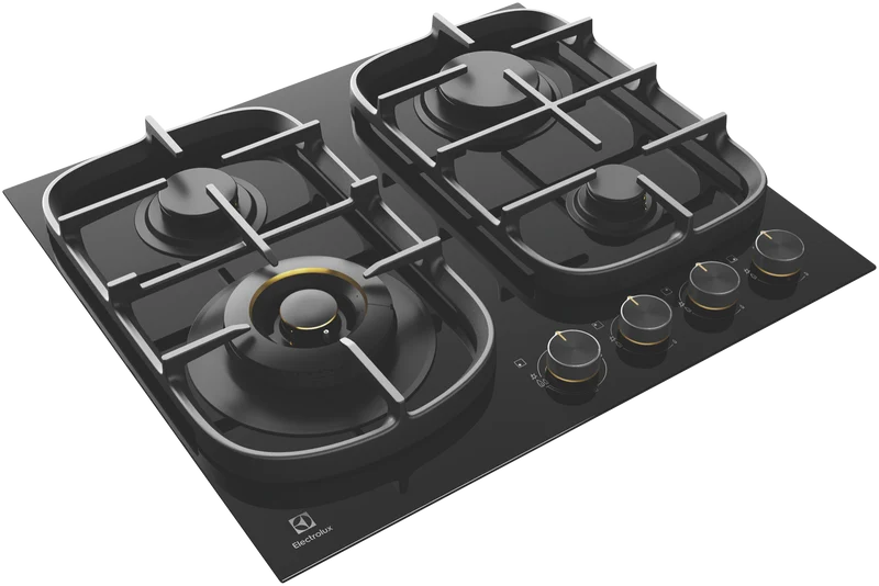 Electrolux 60cm Black Ceramic Glass Gas Cooktop