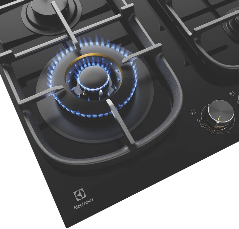 Electrolux 60cm Black Ceramic Glass Gas Cooktop
