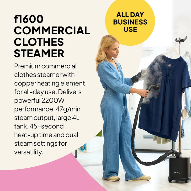 Commercial Garment Care Duo – f1600 Steamer & f40 Fabric Shaver