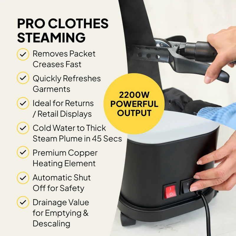 Commercial Garment Care Duo – f1600 Steamer & f40 Fabric Shaver