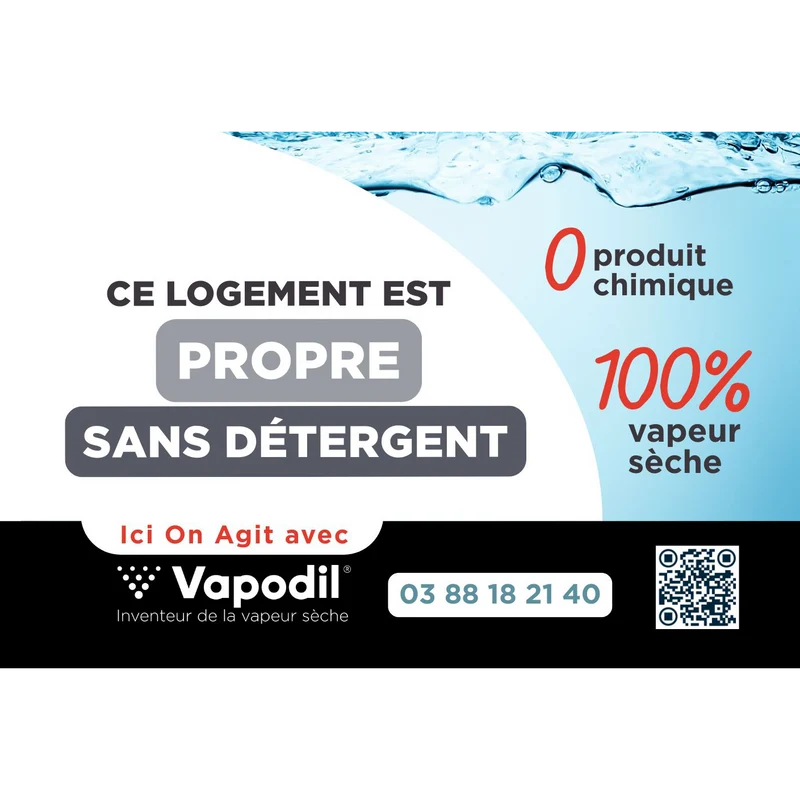Panneau signalétique Logement propre sans détergeant