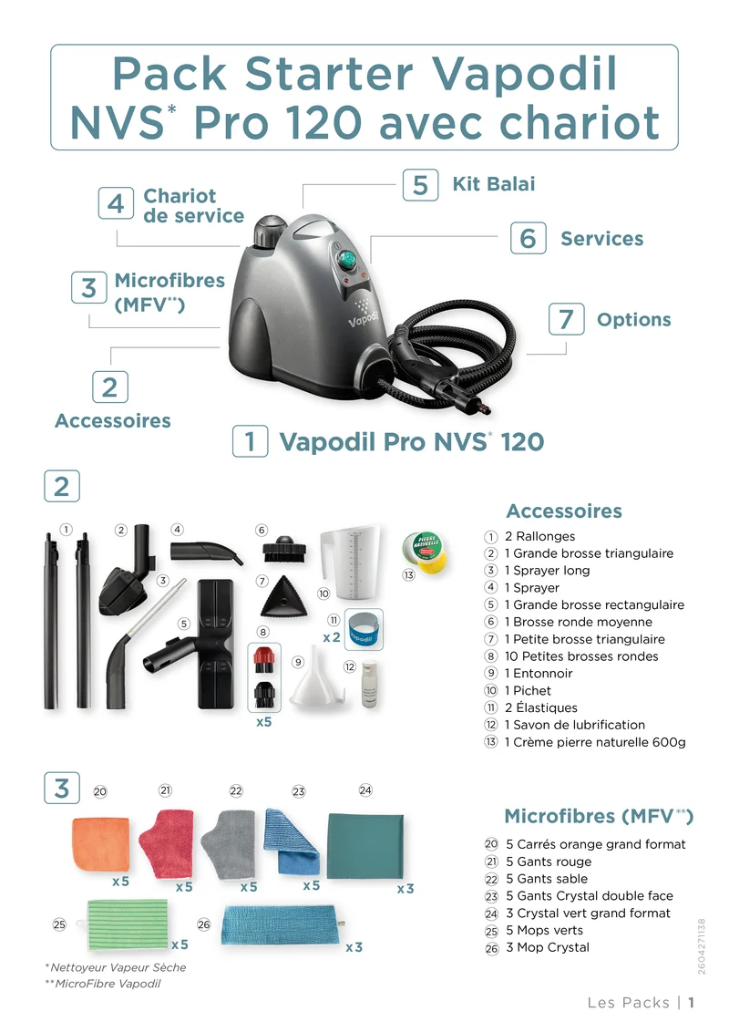 Pack Starter NVS Pro 120 avec chariot
