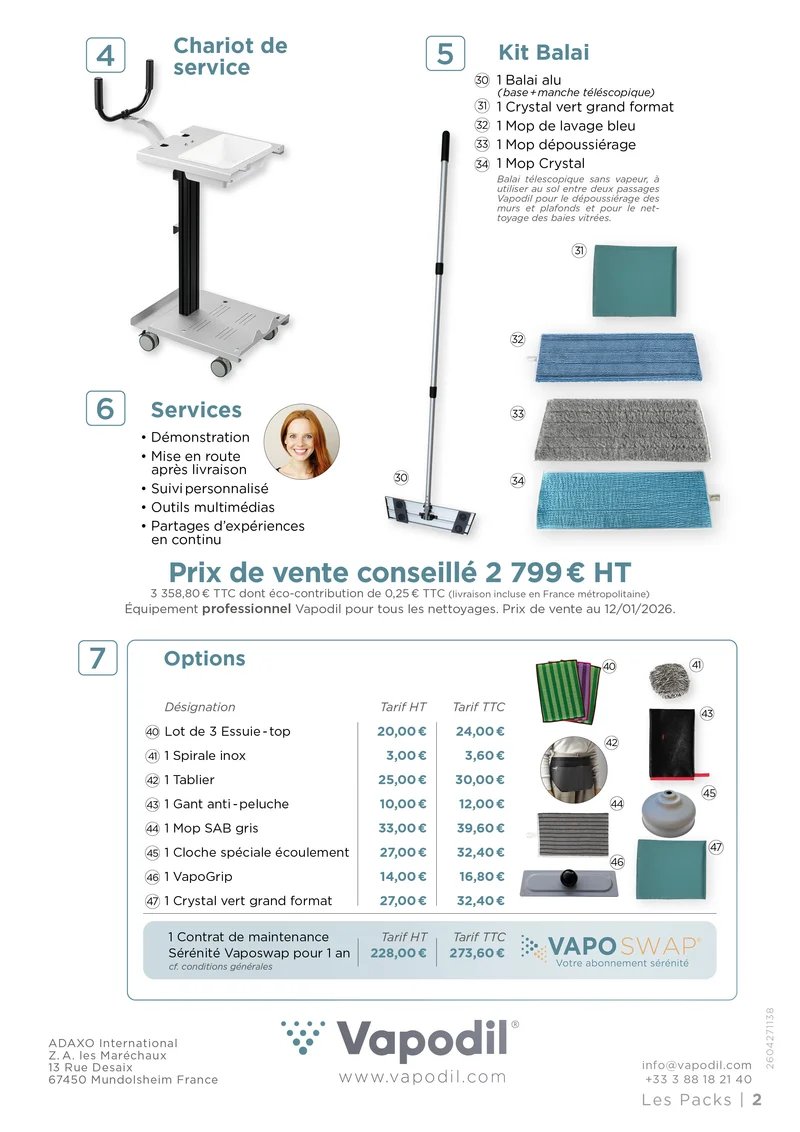 Pack Starter NVS Pro 120 avec chariot