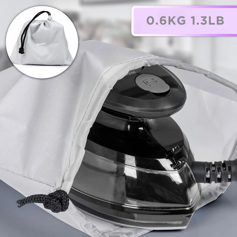 Duronic SI3 BK Fer à repasser à vapeur de voyage 400W Léger et compact 495g Idéal pour les déplacements Convient pour crafts et patchworks Accessoires inclus