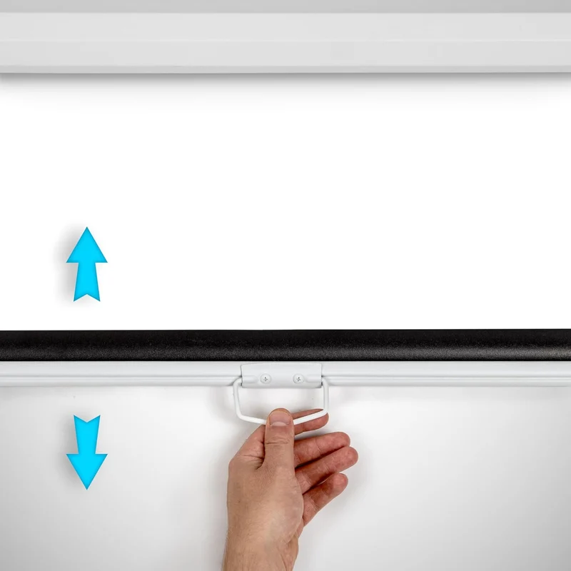 Duronic MPS60 16/9 WE Ecran de Projection TV et Home Cinema de 60 Pouces 152 cm ou 133 x 75 cm Fixation Mur ou Plafond Déroulement Manuel Gain +1 idéal pour 3D 8K 4K 1080P