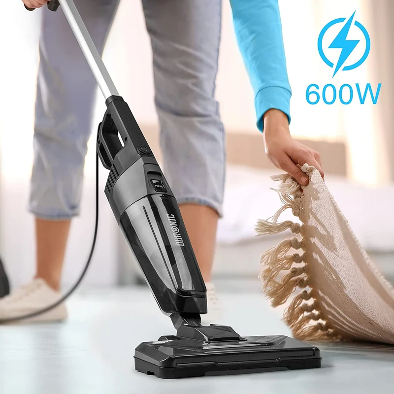 Duronic VC9 Aspirateur Balai et à Main de 600W | Sans Sac | Compact et Léger | 2 Filtres HEPA fournis | Filaire et Portable | Pour la Maison et la Voiture