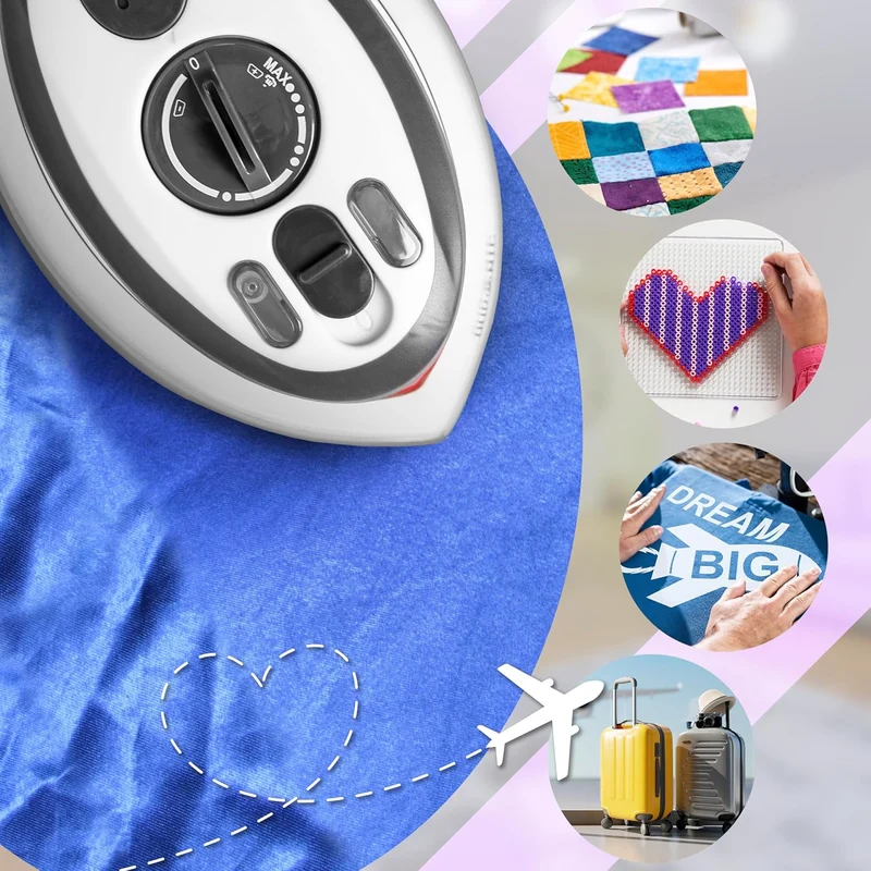 Duronic SI3 WE Fer à repasser à vapeur de voyage 400W Léger et compact 495g Idéal pour les déplacements Convient pour crafts et patchworks Accessoires inclus