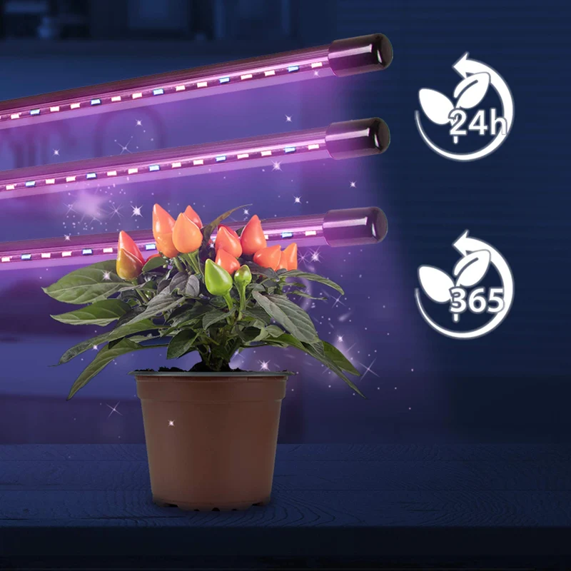 Duronic GLC36 Lampe de croissance horticole triple à pince 60W | Ampoules LED | 3 modes : bleu, rouge, mixte | Intensité ajustable | Prise USB | Lumière de culture pour plante fruit légume fleur herbe
