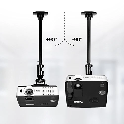 Duronic PB02XL Support pour Vidéoprojecteur Plafond Rotatif 360° Inclinable 180° Pivotant 180° Charge maximale de 10 kg Bras Extensible Idéal pour Home Cinema présentations conférences