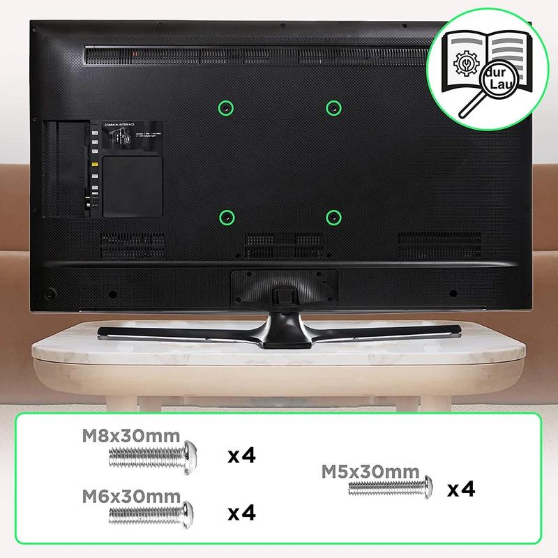Duronic TVB123M Support mural réglable et inclinable pour écrans plasma, LCD et LED 23"-55" VESA 200 x 200, 400 x 400, 200 x 400