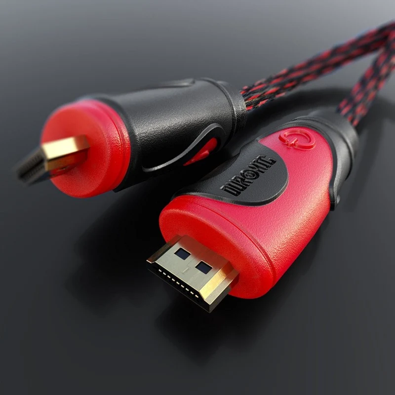 Duronic HDC03 / 2 m | Câble HDMI dernière génération 2.0 | 2 mètres |Connecteurs en plaqué Or 24K | Permet la Transmission Rapide de Signal 3D 4K 2160p | Ethernet