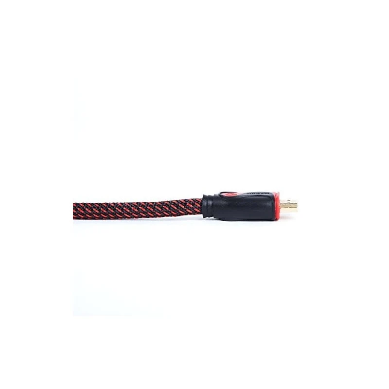 Duronic HDC03 / 2 m | Câble HDMI dernière génération 2.0 | 2 mètres |Connecteurs en plaqué Or 24K | Permet la Transmission Rapide de Signal 3D 4K 2160p | Ethernet