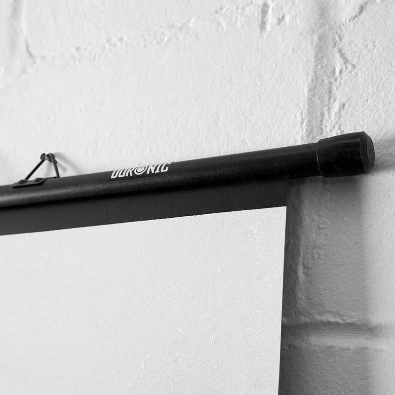 Duronic BPS70 /43 Ecran de Projection avec Barres et Crochets pour vidéoprojecteur - Toile de 70 Pouces ou 178 cm (142 x 107 cm)