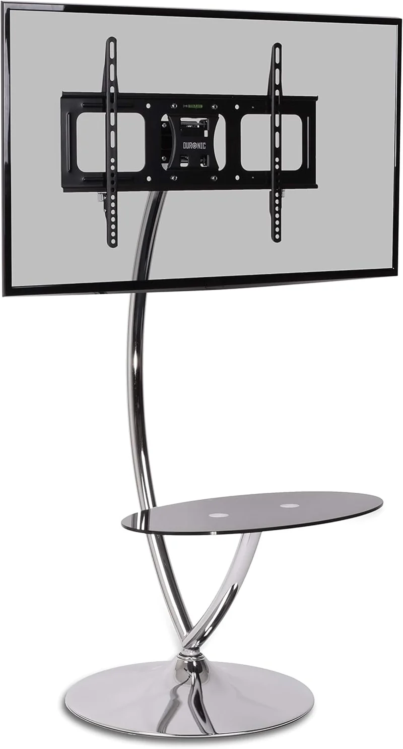 Duronic TVS3F1 Meuble TV pour écran 37 à 70 Pouces Support télévision LCD LED OLED QLED Inclinaison -10° +15° Rotation -60° +60° VESA 600x400 mm Charge Max 68 kg