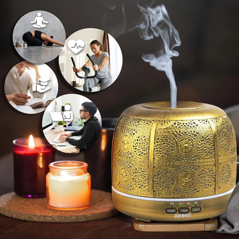 Duronic AD43 Diffuseur d’Arômes Brumisateur d’Huiles essentielles Purificateur d’air Naturel Humidificateur Aromathérapie Maison Bien être Relaxation détente apaisant Parfum