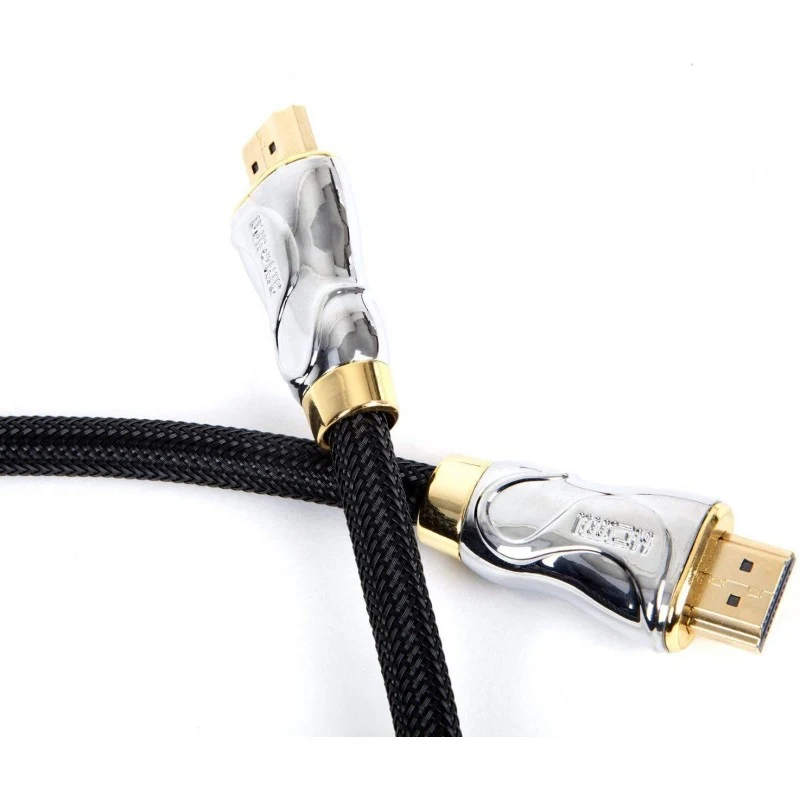 Duronic HDC04 / 2 m Câble HDMI dernière génération 2.0 | 2 mètres | Tête en métal et connecteurs en plaqué Or 24K | Permet la Transmission Rapide de Signal 3D 4K 2160p | Ethernet