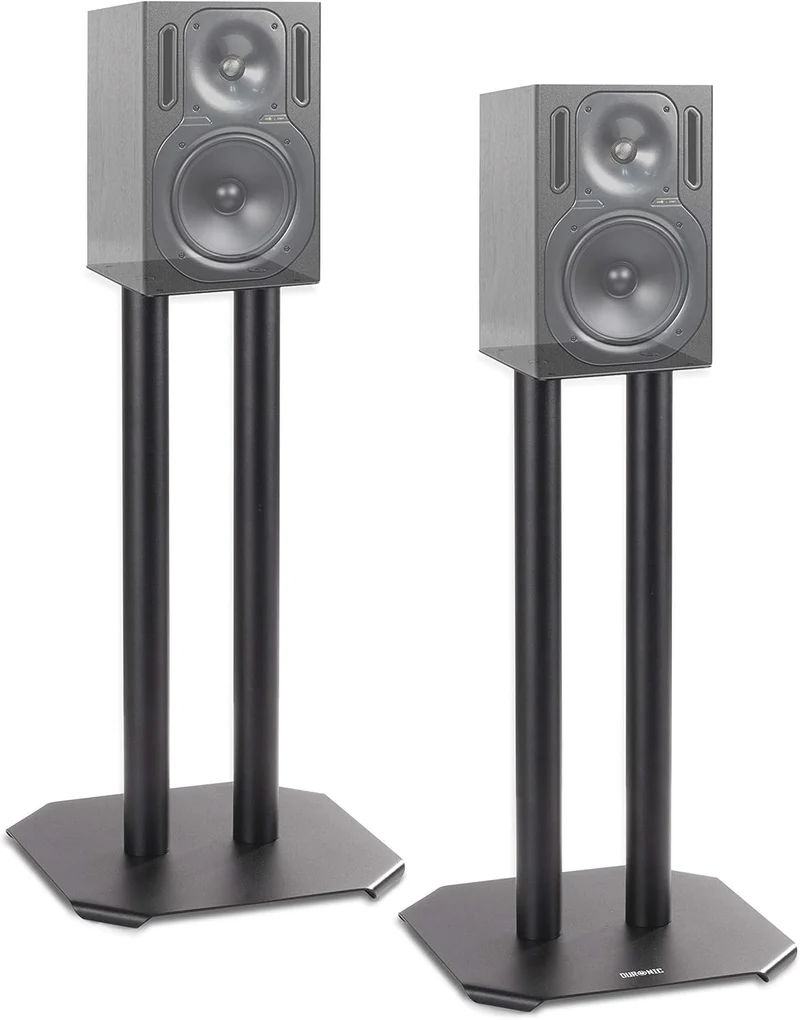Duronic SPS1022 /40 Paire de Pieds d'Enceintes - 40 cm de Hauteur - Lestable avec du Sable - Cônes pour réduire Vibrations - Compatibilité Universelle Haut-parleurs Hi-FI/Stéréo/Home Cinema 5.1