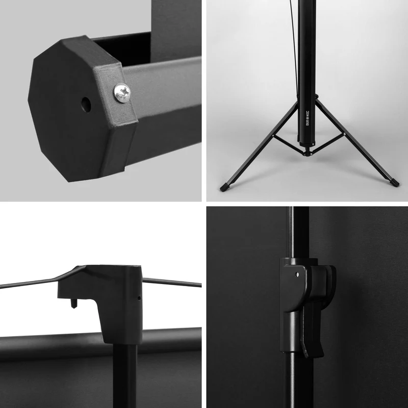 Duronic TPS50 /43 Ecran de Projection sur trépied 50 Pouces 4:3/102 x 76 cm - 4K Full HD 3D
