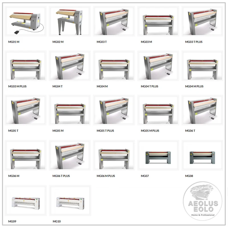 Stiratrice a Rullo Professionale MG03 M Mangano da Stiro Biancheria Piana Federe Lenzuola Copriletti Asciugamani Tende Tovaglie Tovaglioli Rullo 120x18 cm Elettronica Efficienza A++ Garanzia 5 Anni