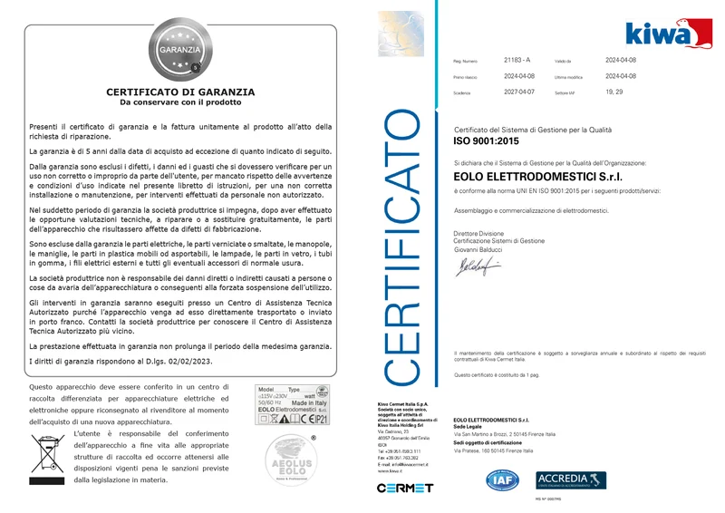 Stiratrice a Rullo Professionale MG03 M Mangano da Stiro Biancheria Piana Federe Lenzuola Copriletti Asciugamani Tende Tovaglie Tovaglioli Rullo 120x18 cm Elettronica Efficienza A++ Garanzia 5 Anni