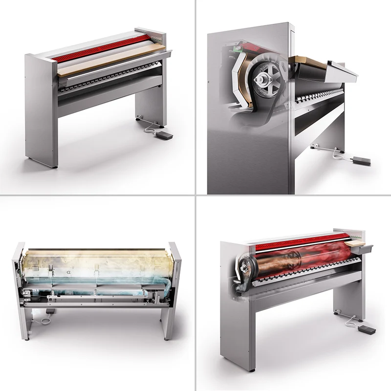 Stiratrice a Rullo Professionale MG06 M Plus Mangano da Stiro Biancheria Piana Federe Lenzuola Copriletti Asciugamani Tende Tovaglie Tovaglioli Rullo 140x25 cm Elettronica Efficienza A++ Garanzia 5 Anni