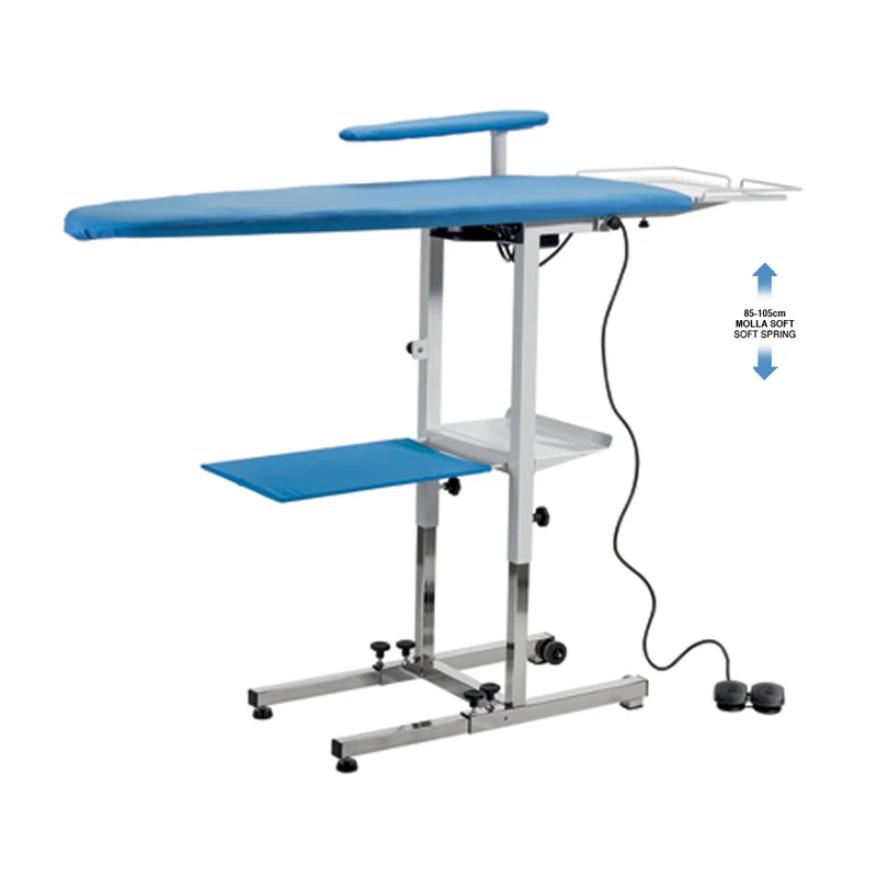 Tavolo da Stiro Professionale pieghevole Motore Aspirante e Soffiante con Piano riscaldato Altezza regolabile Modello AT11 Made in Italy Garanzia 5 anni