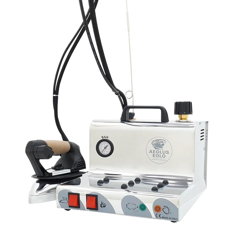 Sistema stirante professionale GVK8 con Caldaia in Acciaio inox AISI 304 e Resistenza esterna anticalcare (2,2 L) Efficienza Energetica A++ Made in Italy Garanzia 5 anni
