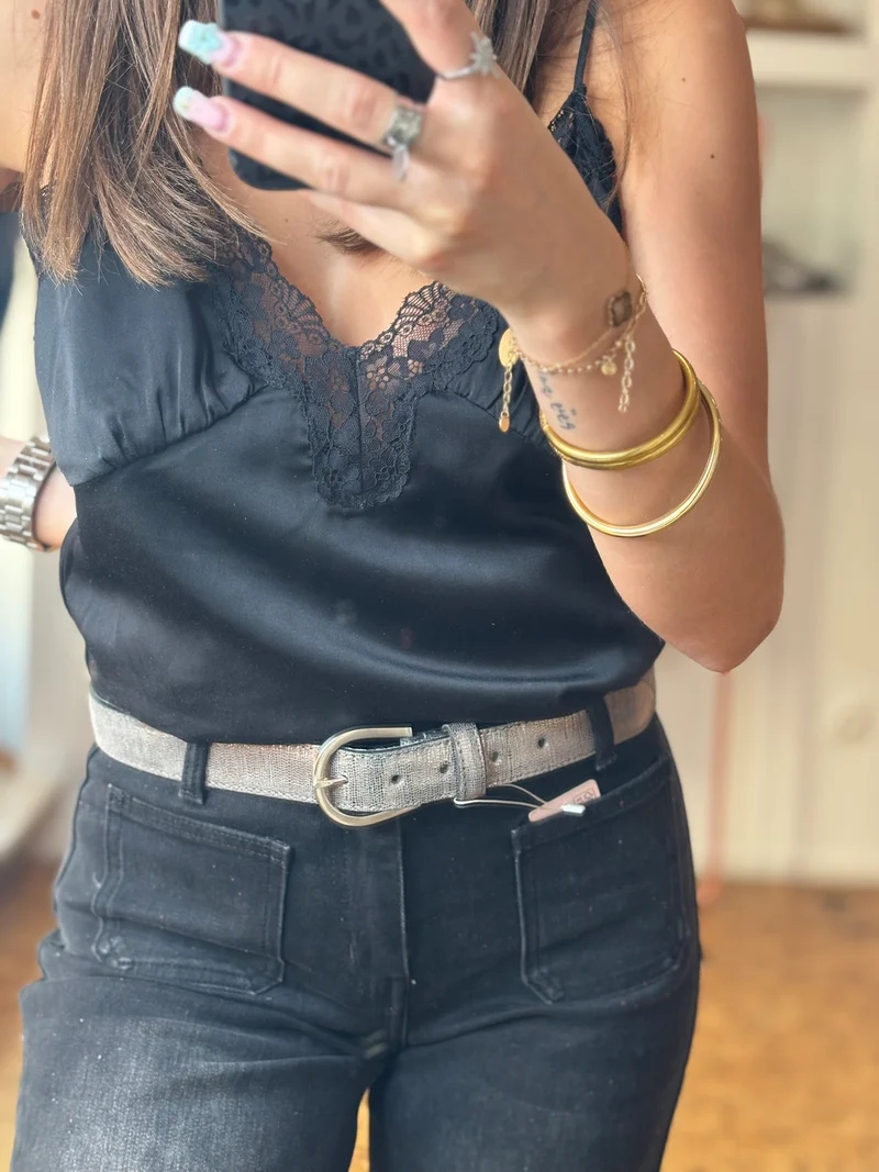Ceinture Serpent grise