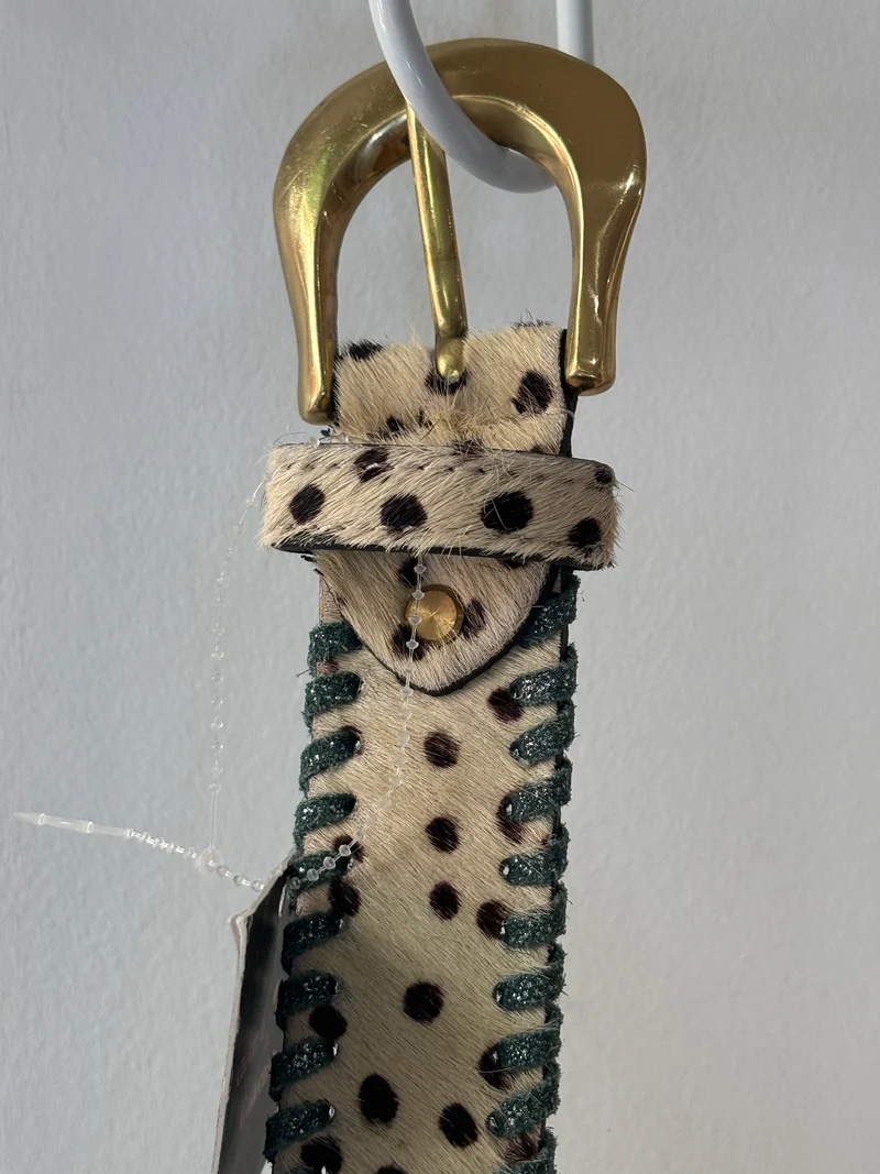 Ceinture Panthère turquoise