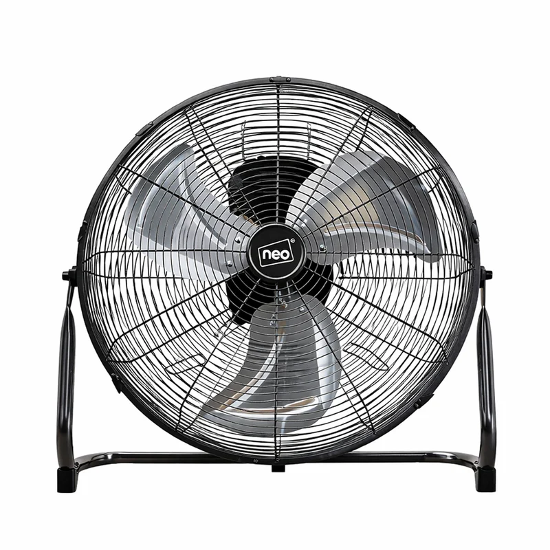 Neo High Velocity Black Metal Floor Freestanding Fan - 16 Inch