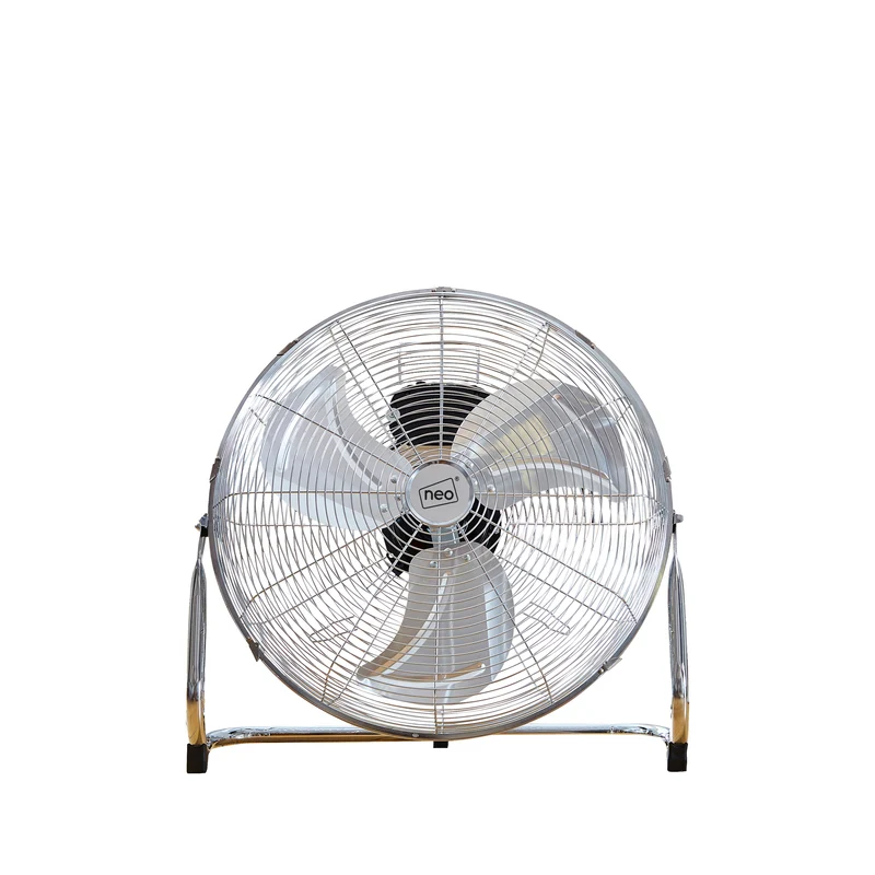 Neo High Velocity Chrome Metal Floor Freestanding Fan - 12 Inch
