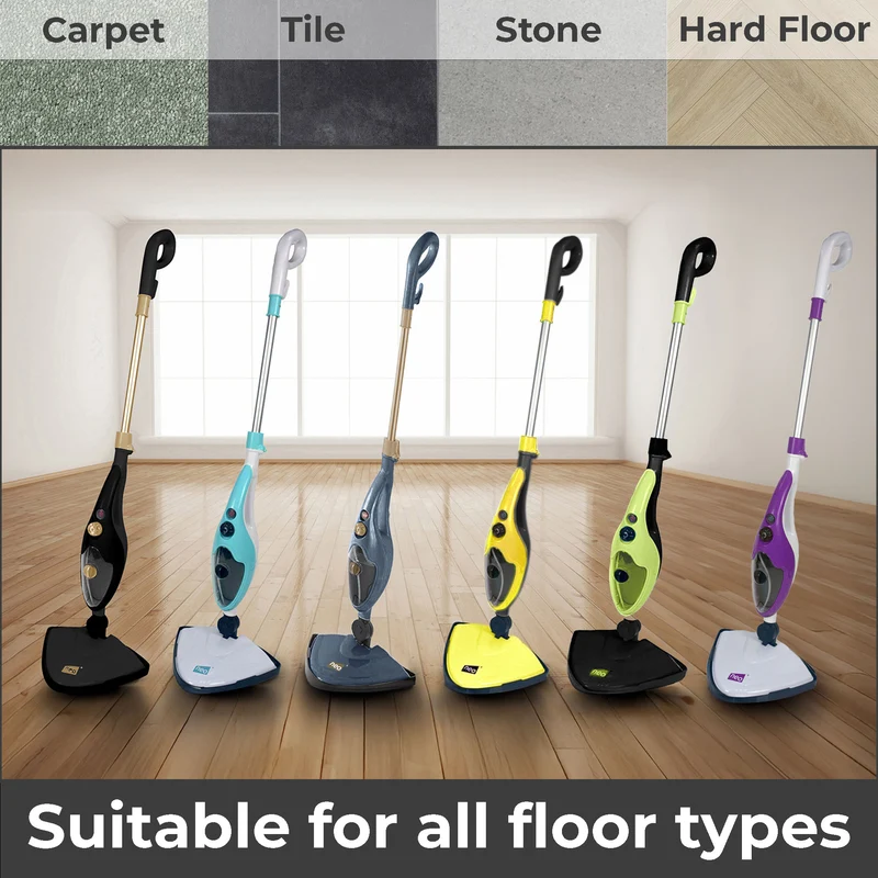 Neo Yellow 10 in 1 1500W Hot Steam Mop Cleaner and Hand Steamer