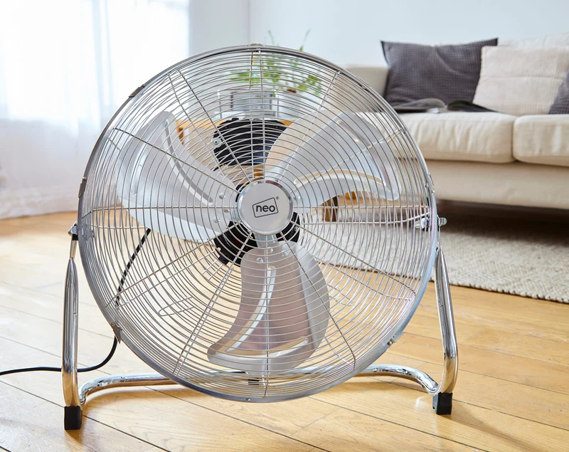 Neo High Velocity Chrome Metal Floor Freestanding Fan - 20 Inch