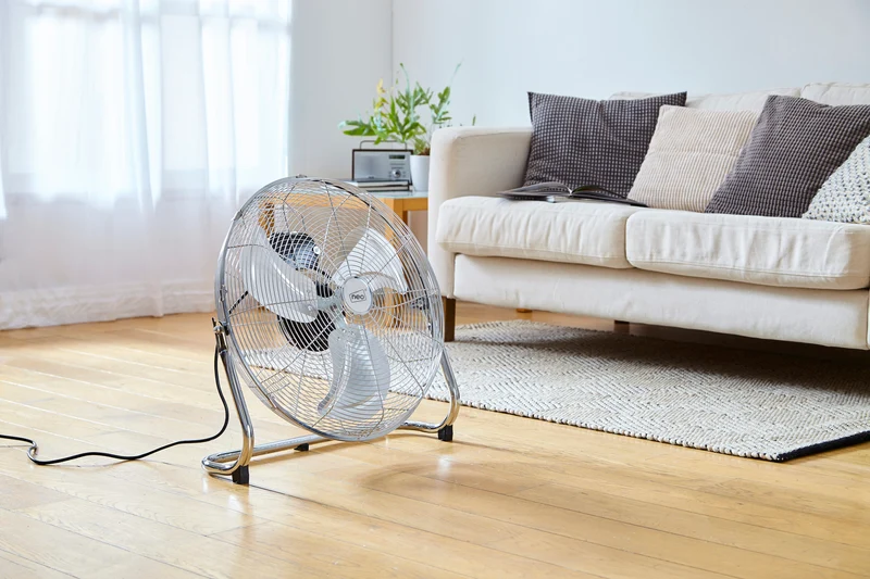 Neo High Velocity Chrome Metal Floor Freestanding Fan - 20 Inch