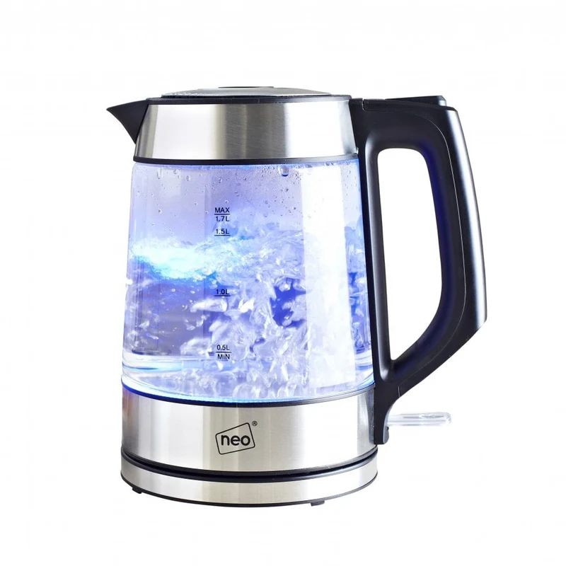 Neo Chrome Cordless Nordic Illuminated Glass Kettle