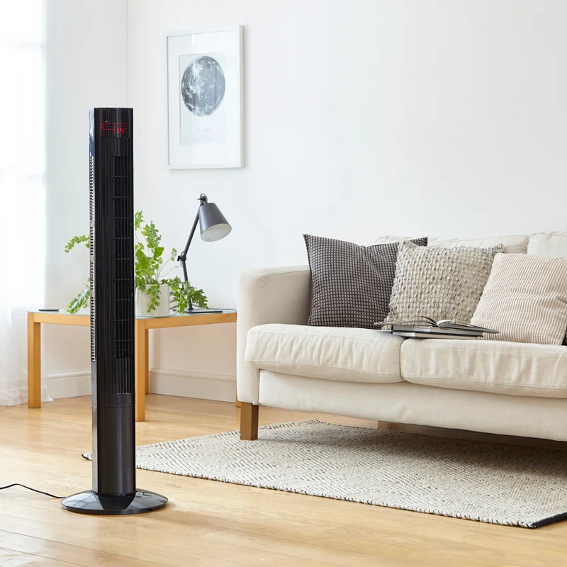 Neo 46” Black Floor Free Standing Tower Fan