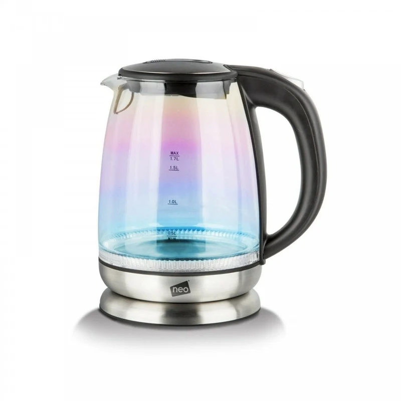 Neo 1.7L Colour-Changing Rainbow-Effect Glass Kettle